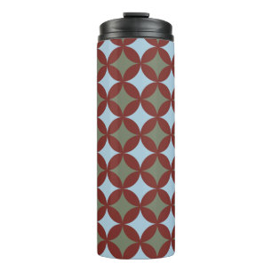 Retro Colors Mid Century Modern Circles Thermal Tumbler