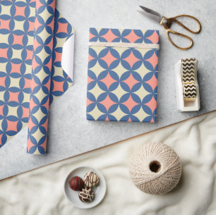 Retro Colors Mid Century Modern Circles Wrapping Paper