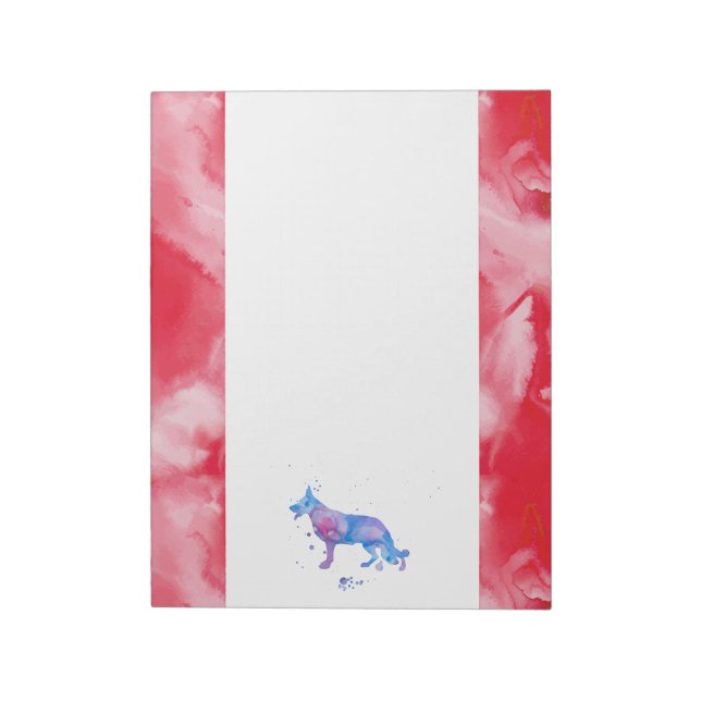 Retro colors Shepherd Dog Notepad (Rotated)