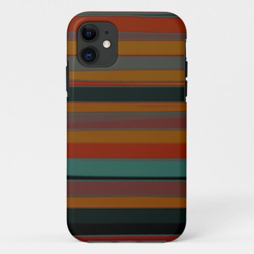 Retro colors stripes seamless painting graphic iPhone 11 case