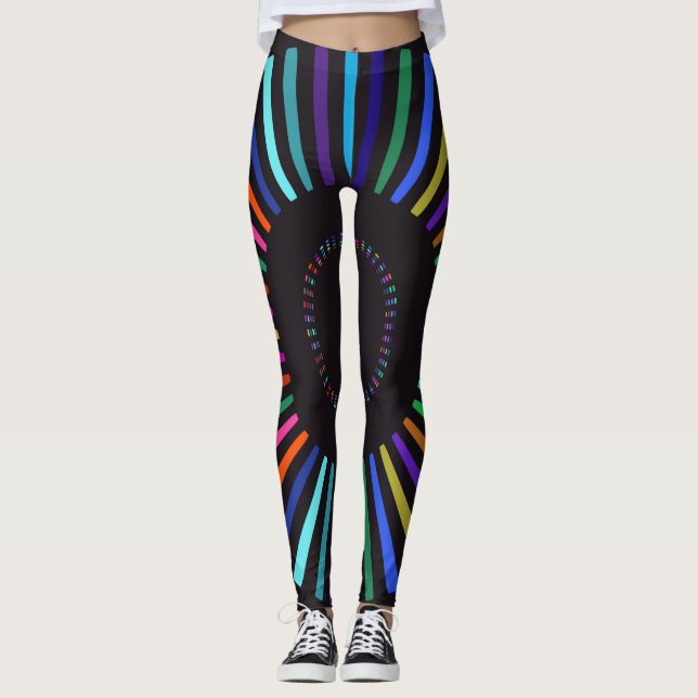 Retro colors sun leggings (Front)
