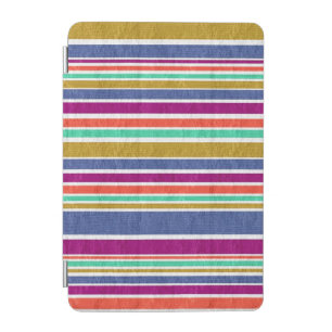 Retro Colors Textured Look Stripes iPad Mini Cover