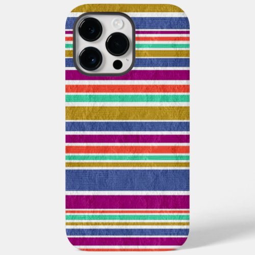 Retro Colors Textured Striped Case_Mate iPhone 14 Pro Max Case