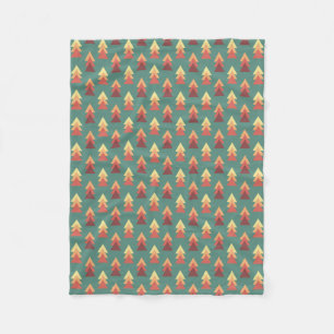 Retro Colors Triangles Fleece Blanket