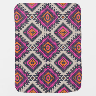 Retro colors, tribal Navajo design. Baby Blanket