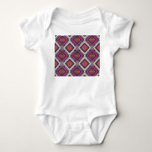 Retro colors, tribal Navajo design. Baby Bodysuit