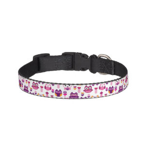 retro colourful owl bird pattern pet collar
