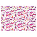 retro colourful owl bird pattern tablecloth