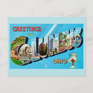 Retro Columbus Ohio Greeting  Postcard
