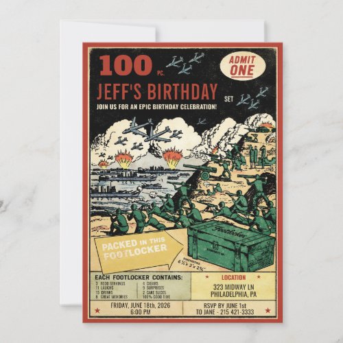 Retro Comic Ad Style Invitation