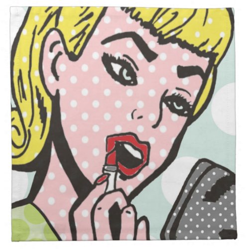 Retro Comic Book Cutie Cloth Napkins