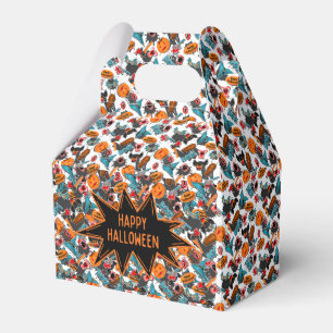 Retro Comic Book Halloween Favor Boxes