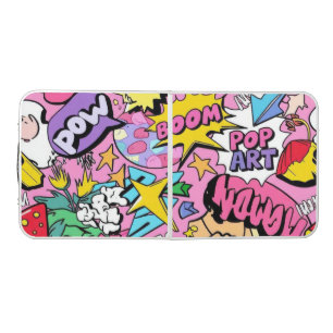 Retro Comic Book Pop Art Collage Beer Pong Table