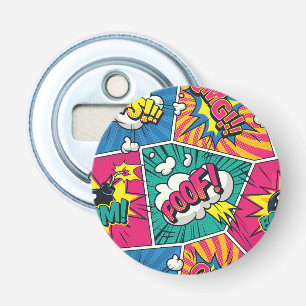 Retro Comic Book Pop Art Explosion Bottle Opener