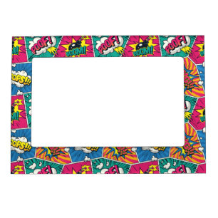 Retro Comic Book Pop Art Photo Magnetic Frame