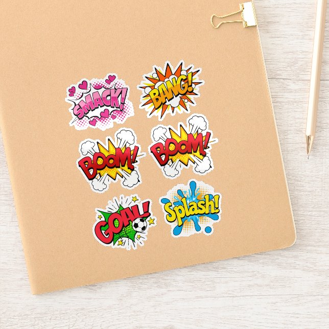 Retro Comic Book Pop Art Sticker (Notebook)