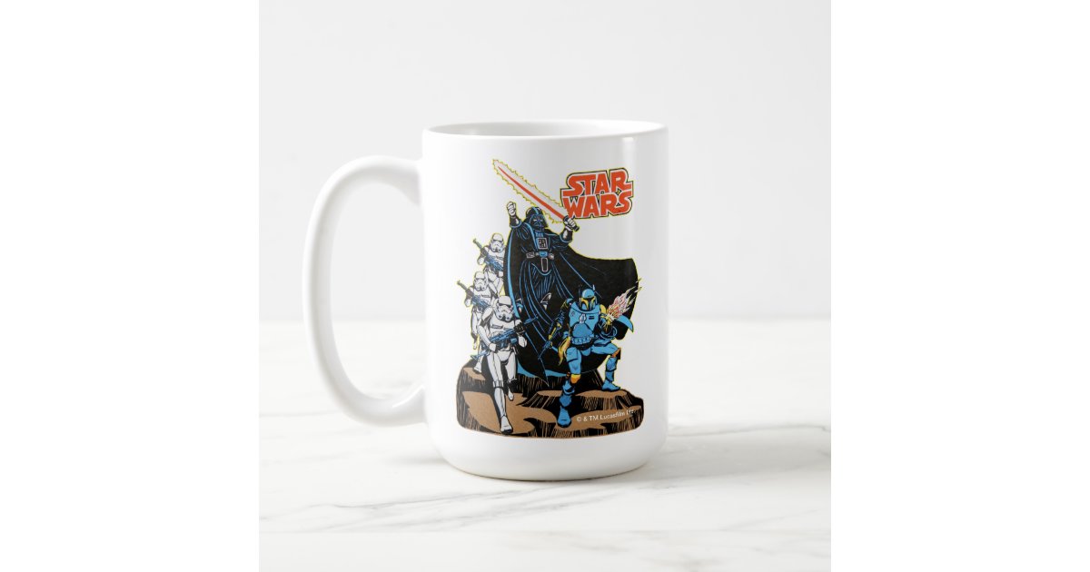 Retro Vintage Star Wars Darth Vader Head Comic Mug Star Wars Mug