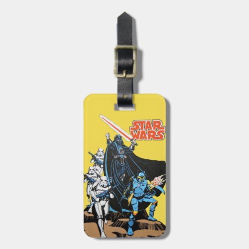 Retro Comic Darth Vader Star Wars Illustration Luggage Tag
