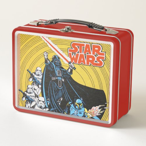 Retro Comic Darth Vader Star Wars Illustration Metal Lunch Box