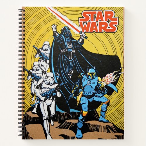 Retro Comic Darth Vader Star Wars Illustration Notebook