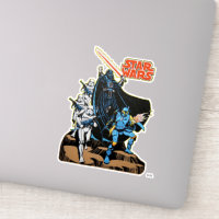 Retro Comic Darth Vader Star Wars Illustration Sticker