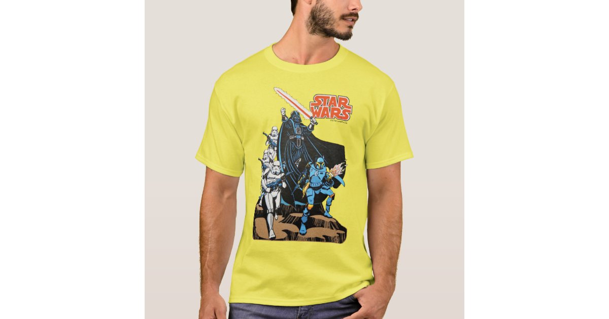 Retro Comic Darth Vader Star Wars Illustration T-Shirt | Zazzle
