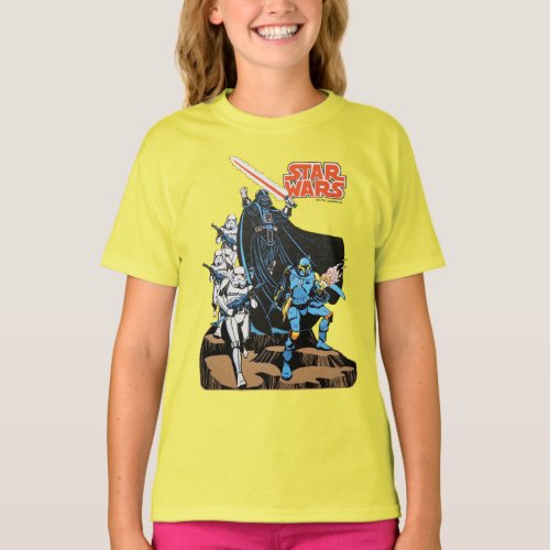 Retro Comic Darth Vader Star Wars Illustration T_Shirt