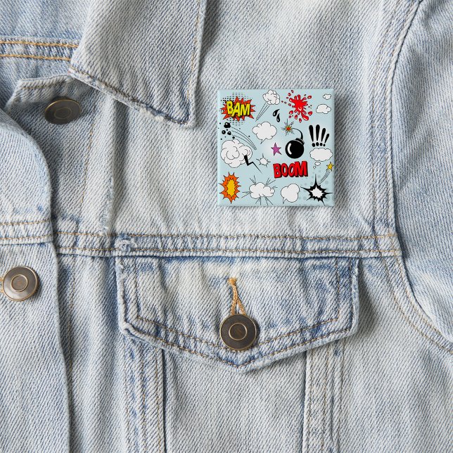 Retro Comic Explosion Pop Art Button (Creator Uploaded)