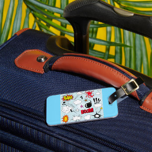 Retro Comic Explosion Pop Art Luggage Tag