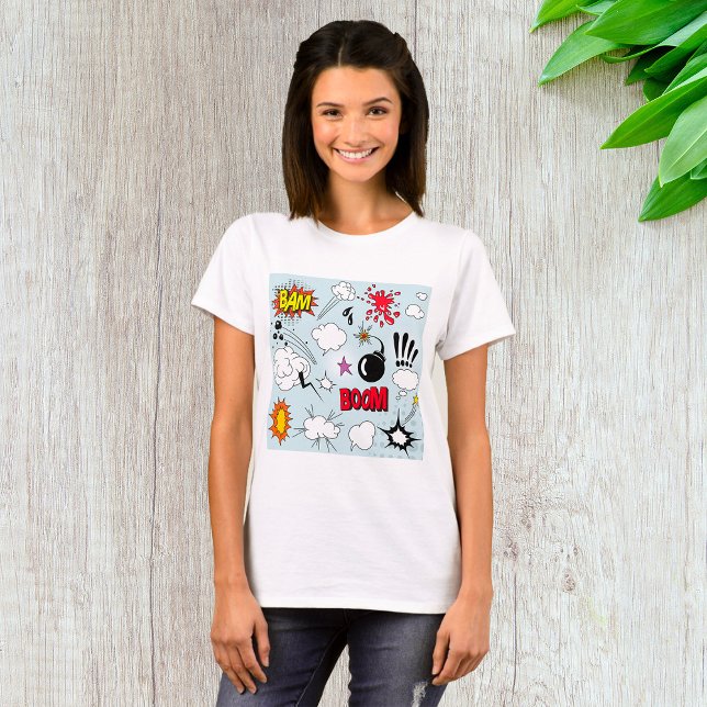 Retro Comic Explosion Pop Art T-Shirt (Creator Uploaded)