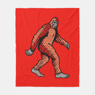 Retro Comic Forest Creature Pop Art Panel Fleece Blanket
