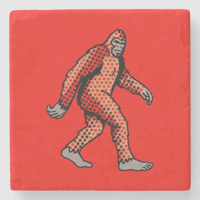 Retro Comic Forest Creature Pop Art Panel Stone Coaster (Front)