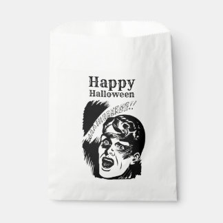 Retro Comic Man Scream Custom Text Halloween Favor Bag