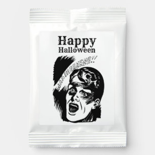 Retro Comic Man Scream Custom Text Halloween Hot Chocolate Drink Mix