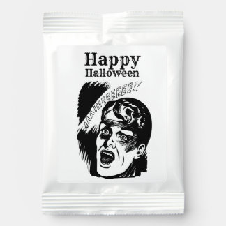 Retro Comic Man Scream Custom Text Halloween Hot Chocolate Drink Mix