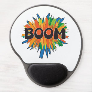 Retro Comic Pop Art BOOM Gel Wrist Rest Mouse Pad