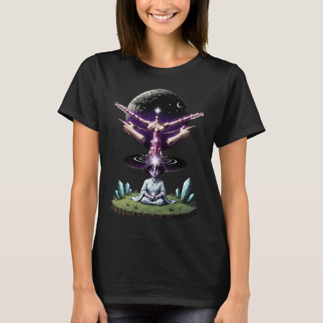 Retro Comic Psychedelic Spirit Art T-Shirt (Front)