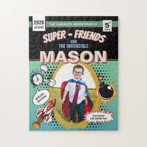 Retro Comic Superhero Jigsaw Puzzle