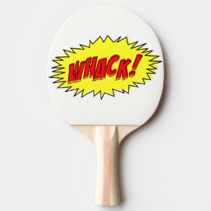 Retro Comic Whack Whack! Ping Pong Paddle
