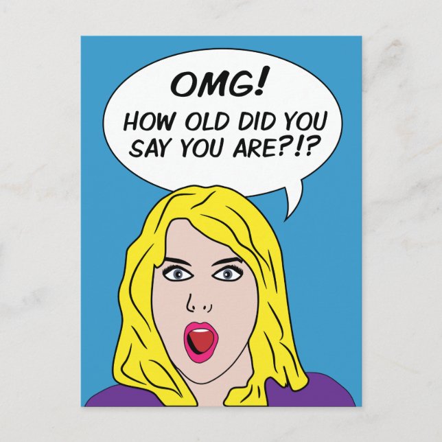 RETRO COMICS birthday postcard (Front)