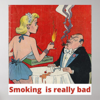 Retro Comics Book Pictures - Smoking is bad for yo Poster
