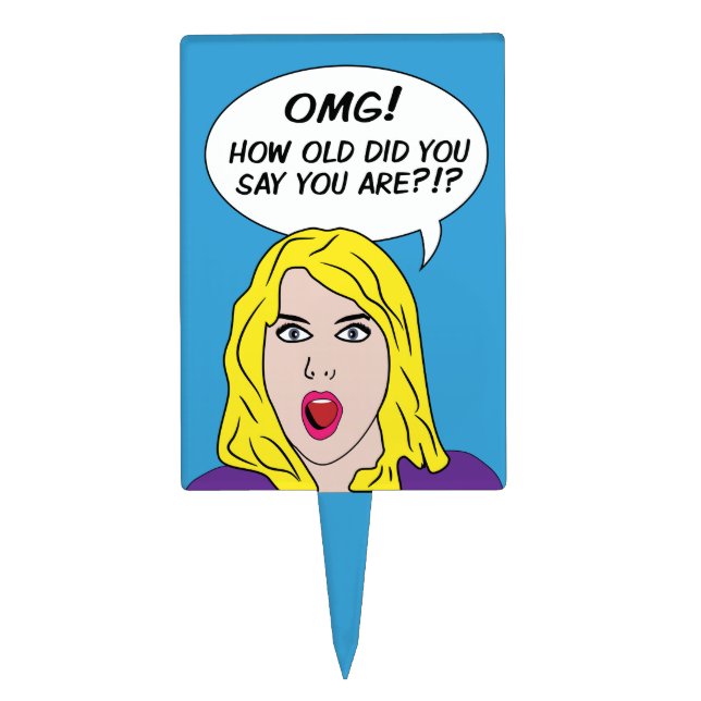 RETRO COMICS cake topper (Front)