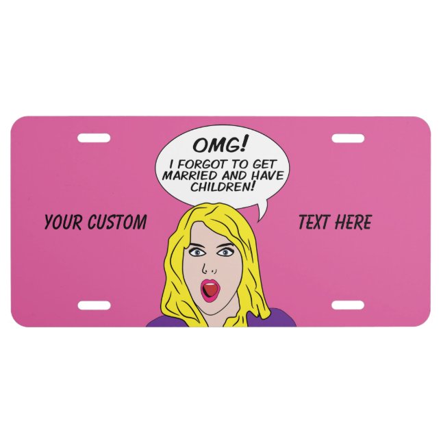 RETRO COMICS custom license plate (Front)