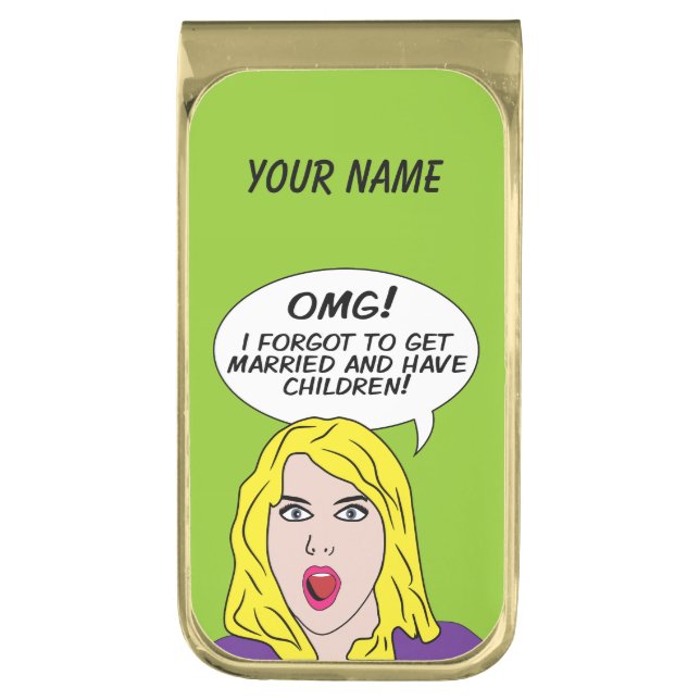 RETRO COMICS custom money clip (Front Vertical)