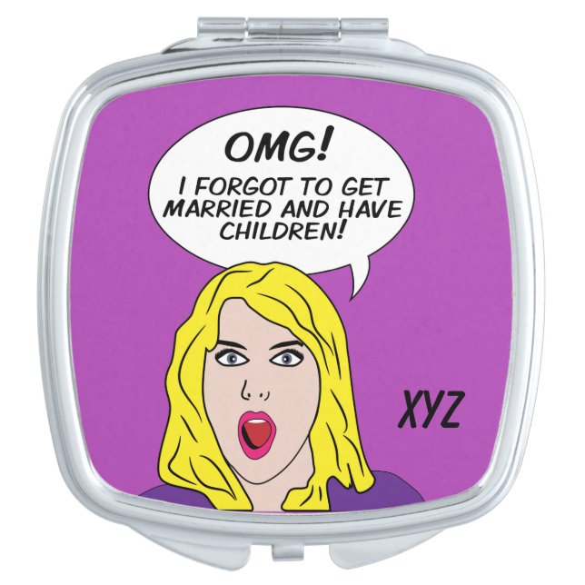 RETRO COMICS custom monogram pocket mirror (Front)