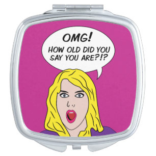 RETRO COMICS custom pocket mirror