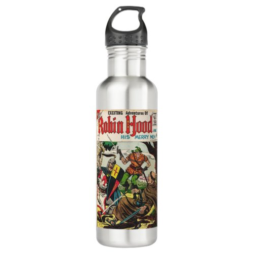 Retro Comics Robin Hood Stainless Steel Water Bottle