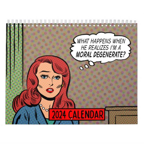 Retro Comics_Style 2024 Humor Calendar