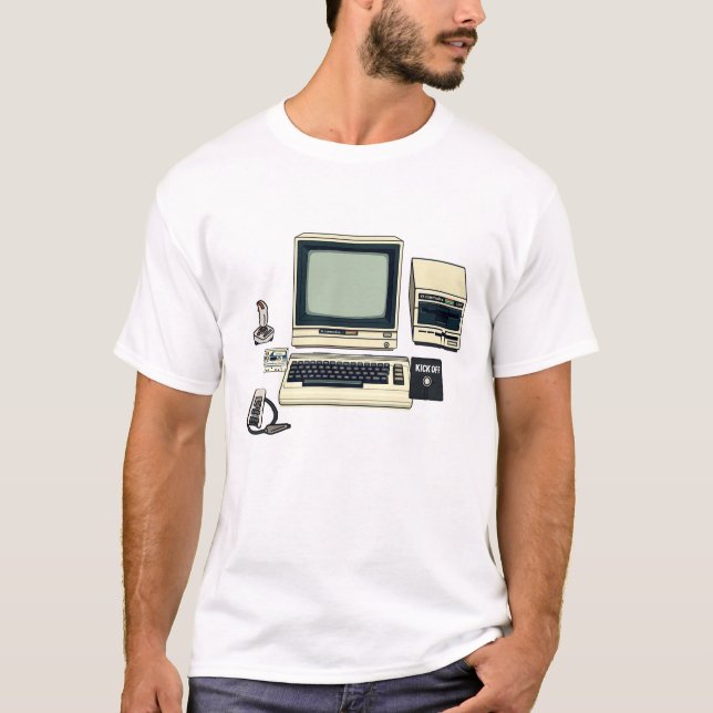 Retro Commodore 64 Computer(Legend) T-Shirt (Front)