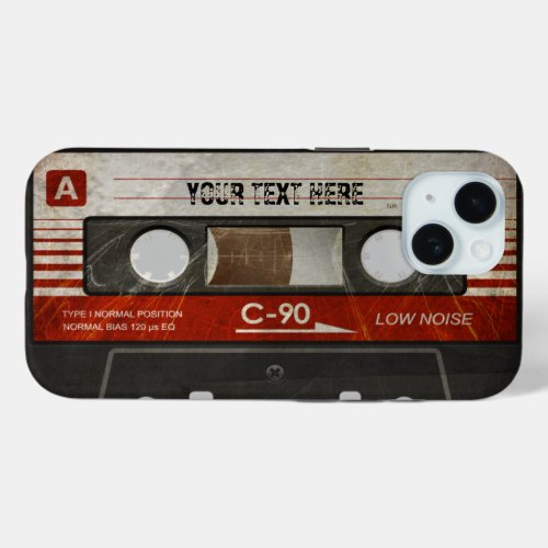 Retro Compact Audio Cassette  DJ Best Gifts iPhone 15 Case